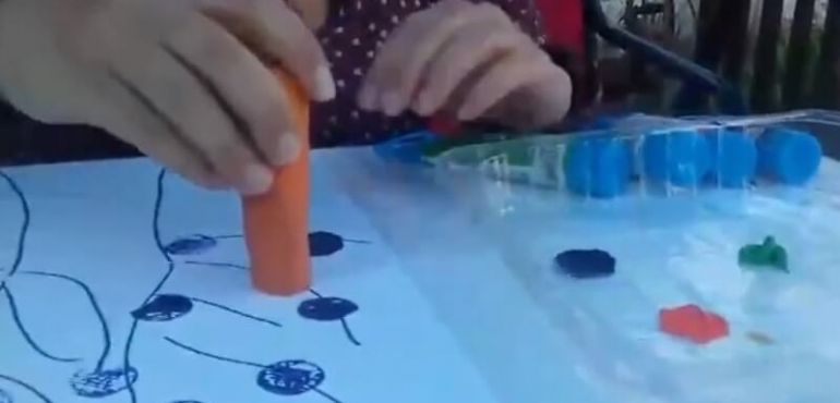 Likovno uz pomoć prirodnog materijala